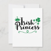 Ierse Prinses Vrouwen St. Patrick's Dag Script Feestdagenkaart (Voorkant)