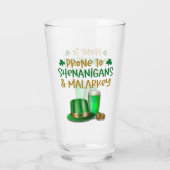 Ierse Prone aan Shenanigans Glas (Achterkant)