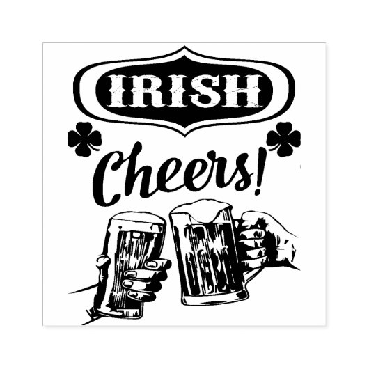 Ierse proost rubberstempel (Afrduk)