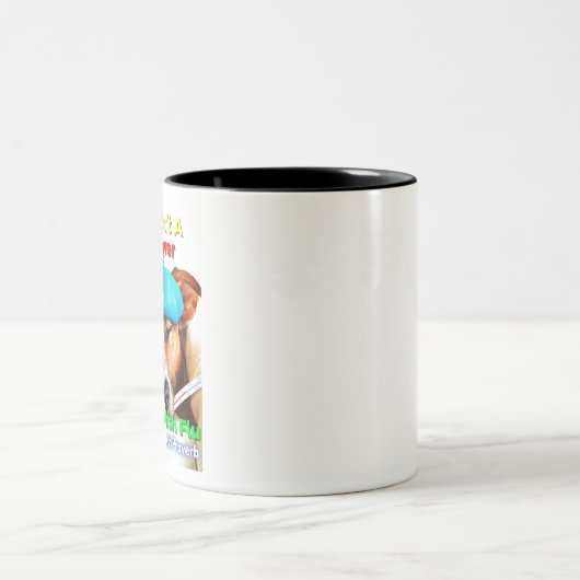 Ierse proverb - Dit is geen hangover maar de Iri Tweekleurige Koffiemok (Center)