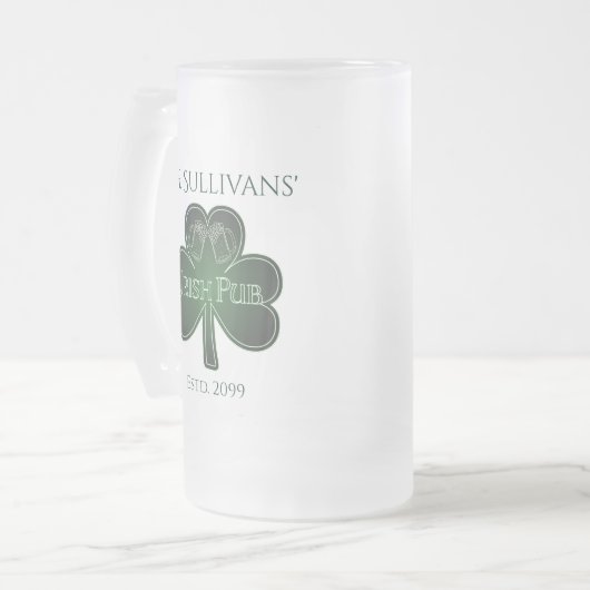Ierse pub bar matglas bierpul (Voorkant links)