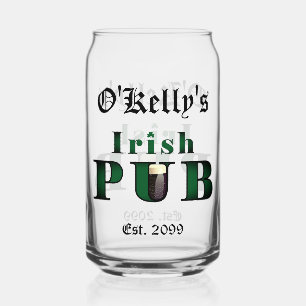Ierse Pub Bar Pint Bier Kan Glas Drinkservies