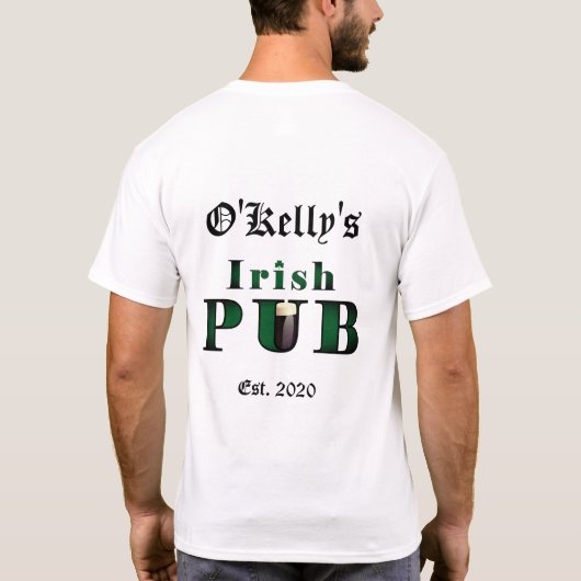 Ierse Pub Bar Tavern T-shirts (Achterkant)