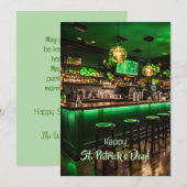 Ierse pub klaar voor St. Patrick's Day-feest Feestdagenkaart (Voorkant / Achterkant)