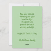 Ierse pub klaar voor St. Patrick's Day-feest Feestdagenkaart (Achterkant)