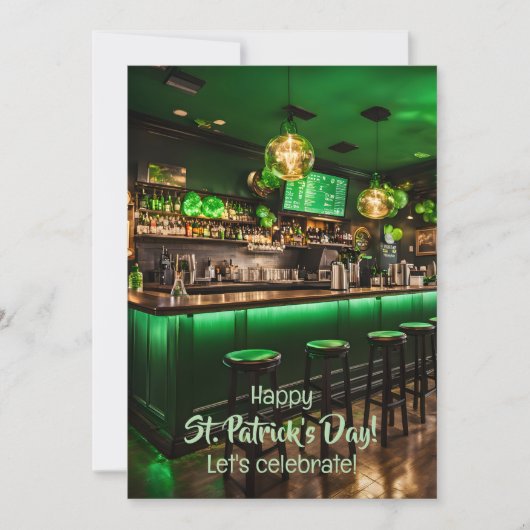 Ierse pub klaar voor St. Patrick's Day-feest Kaart (Voorkant)