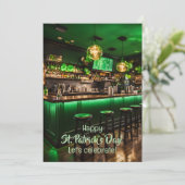 Ierse pub klaar voor St. Patrick's Day-feest Kaart (Staand voorkant)
