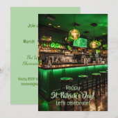 Ierse pub klaar voor St. Patrick's Day-feest Kaart (Voorkant / Achterkant)