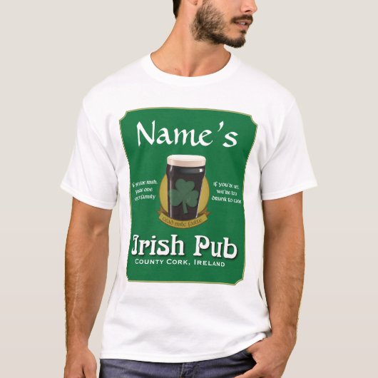 Ierse pub Mannen T-shirt (Voorkant)