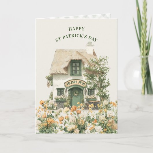 Ierse Pub | St. Patrick's Day Ierse Zegen Kaart (Voorkant)
