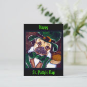 Ierse Pug Briefkaart (Staand voorkant)