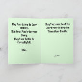 Ierse quilt en kabouter verjaardagskaart feestdagen kaart (Binnen)