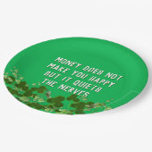 Ierse quote met shamrocks papieren bordje (Gekanteld)