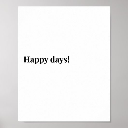 Ierse Quote Poster, Happy Days thema Poster (Bewer (Voorkant)