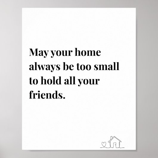 Ierse quote poster, moge uw huis altijd poster (Voorkant)