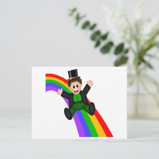 Ierse regenboog briefkaart (Staand voorkant)