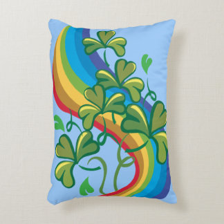 Ierse regenboog en Shamrocks Decoratief Kussen