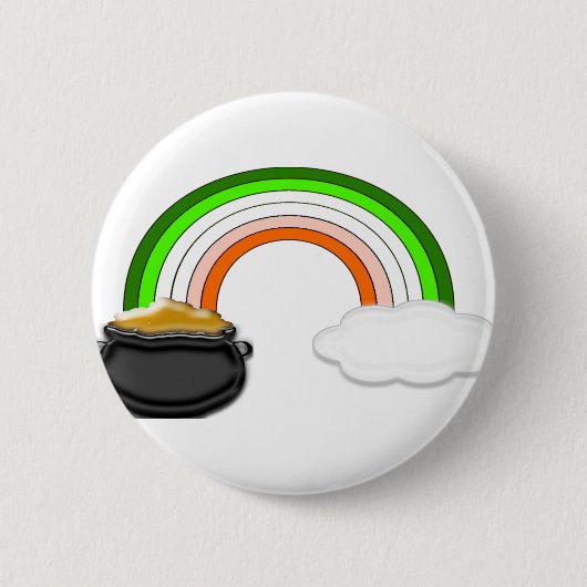 Ierse regenboog ronde button 5,7 cm (Voorkant)