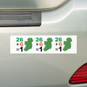 Ierse Republiek 26+6=1 Bumpersticker (Op auto)