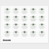 Ierse retour adreslabels :: Shamrock Design 10 Ronde Sticker (Vel)