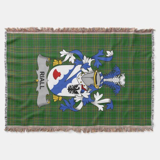 Ierse Riall of Ryle wapenschild familie Crest Ire Deken (Voorkant)