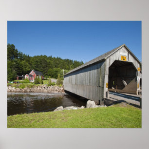 Ierse rivier overdekte brug, St. Martins, New Poster
