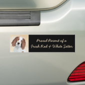 Ierse Rode en Witte Setter Schilderij - Originele  Bumpersticker (Op auto)