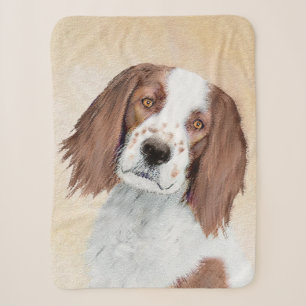 Ierse Rode en Witte Setter Schilderij - Originele  Sherpa Deken
