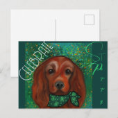 Ierse Rode Setter     Briefkaart (Voorkant / Achterkant)
