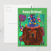 Ierse Rode Setter    Briefkaart (Voorkant / Achterkant)