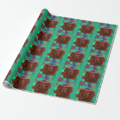 Ierse rode setter     cadeaupapier (Uitgerold)