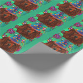 Ierse rode setter cadeaupapier (Hoek)