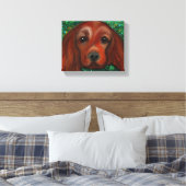 Ierse Rode Setter Canvas Afdruk (Insitu (Slaapkamer))