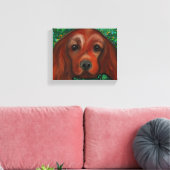 Ierse Rode Setter Canvas Afdruk (Insitu (Woonkamer))