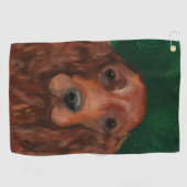 Ierse Rode Setter Golfhanddoek (Horizontaal)