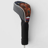 Ierse rode setter golfheadcover (Schuin)