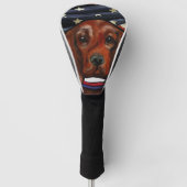 Ierse rode setter    golfheadcover (Voorkant)
