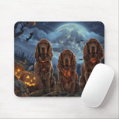 Ierse rode setter Halloween griezelig Muismat (Met muis)