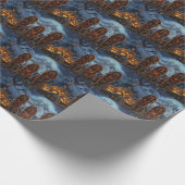 Ierse Rode Setter Halloween Spooky Cadeaupapier (Hoek)