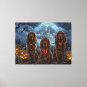 Ierse Rode Setter Halloween Spooky Canvas Afdruk (Voorkant)