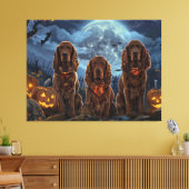 Ierse Rode Setter Halloween Spooky Canvas Afdruk (Insitu (Woonkamer))