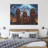 Ierse Rode Setter Halloween Spooky Canvas Afdruk (Insitu (Slaapkamer))