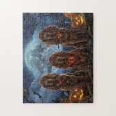 Ierse Rode Setter Halloween Spooky Legpuzzel (Verticaal)