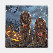 Ierse Rode Setter Halloween Spooky Magneet (Voorkant)