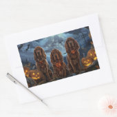 Ierse Rode Setter Halloween Spooky Rechthoekige Sticker (Envelop)