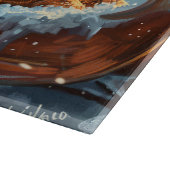 Ierse rode setter hond kerst feestelijk snijplank (Hoek)