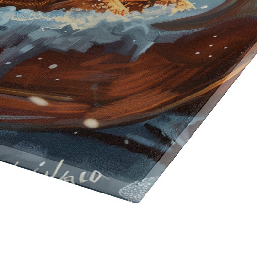 Ierse rode setter hond kerst feestelijk snijplank (Hoek)