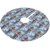 Ierse rode setter hond rijden motorfiets kerst kerstboom rok (Gekanteld)