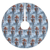 Ierse rode setter hond rijden motorfiets kerst kerstboom rok (Voorkant)