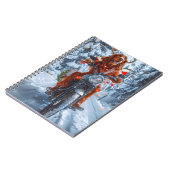 Ierse rode setter hond rijden motorfiets kerst notitieboek (Linkerzijde)